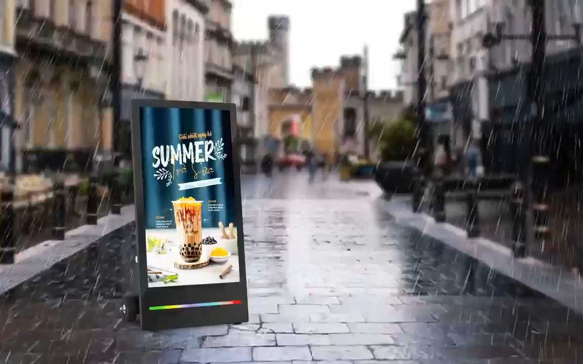 Máquina de publicidad móvil ''plegable''