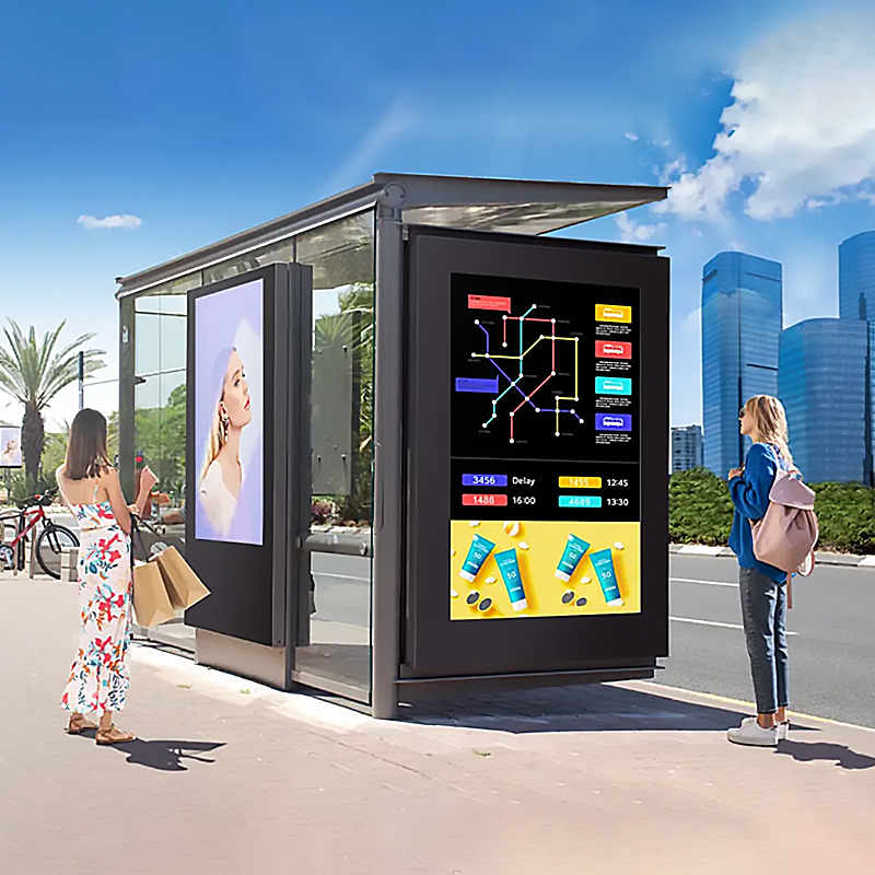 Señalización digital inteligente integrada en paradas de autobús