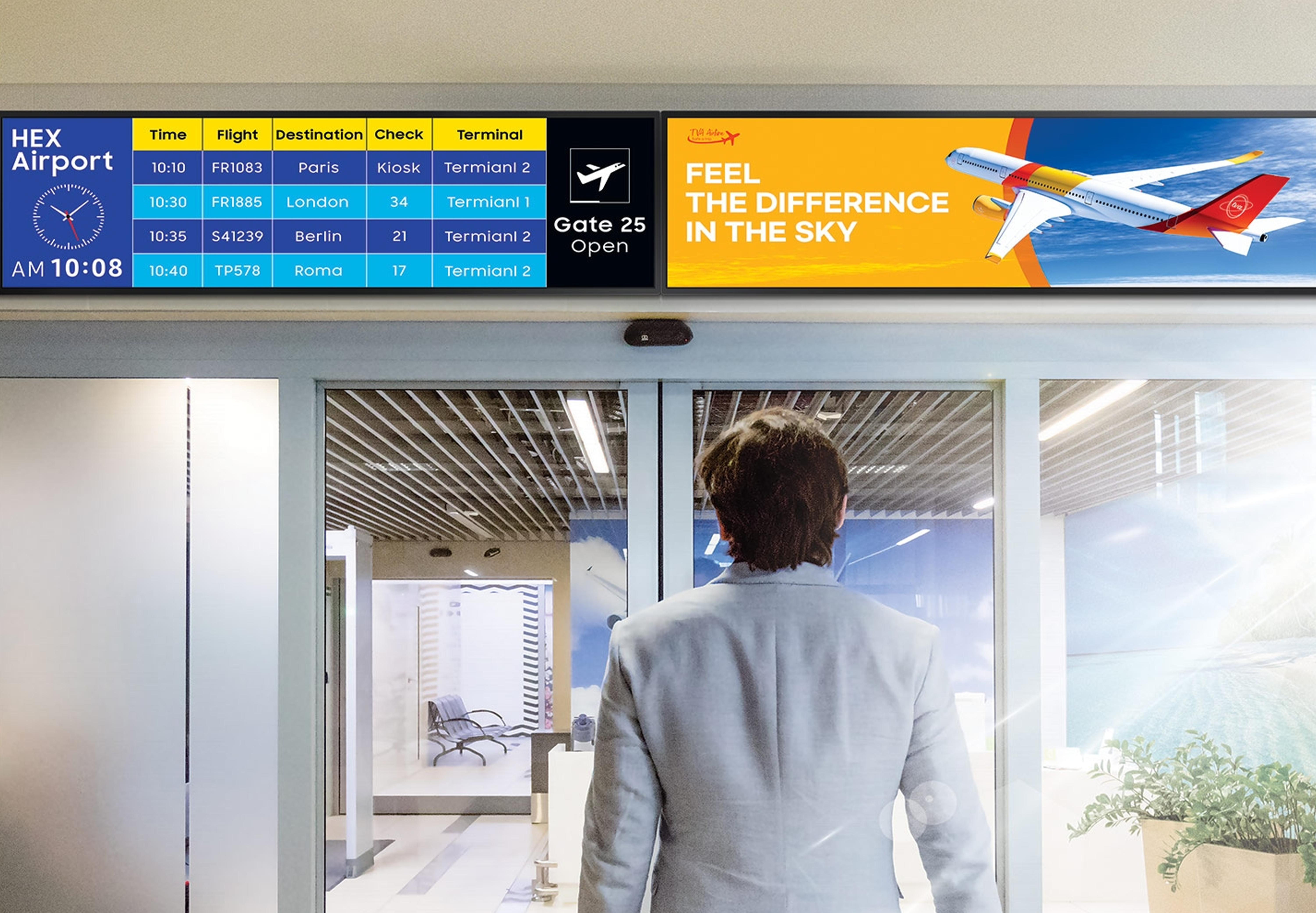 Pantallas de tira LCD para interiores: la señalización digital espacial inteligente que revoluciona las empresas modernas